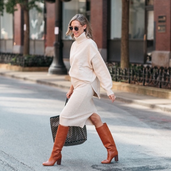 Frye Jane Stitch Leather Heeled Knee High Boots - Picture 2 of 16